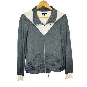 Koral Women's Grey White Small Polyester Spandex Full Zip Athletic Jacket